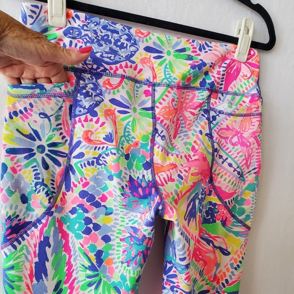 RARE Lilly Pulitzer Leggings Large Rochelle Weekender Capri Dancing on Deck‎ L - Picture 5 of 16